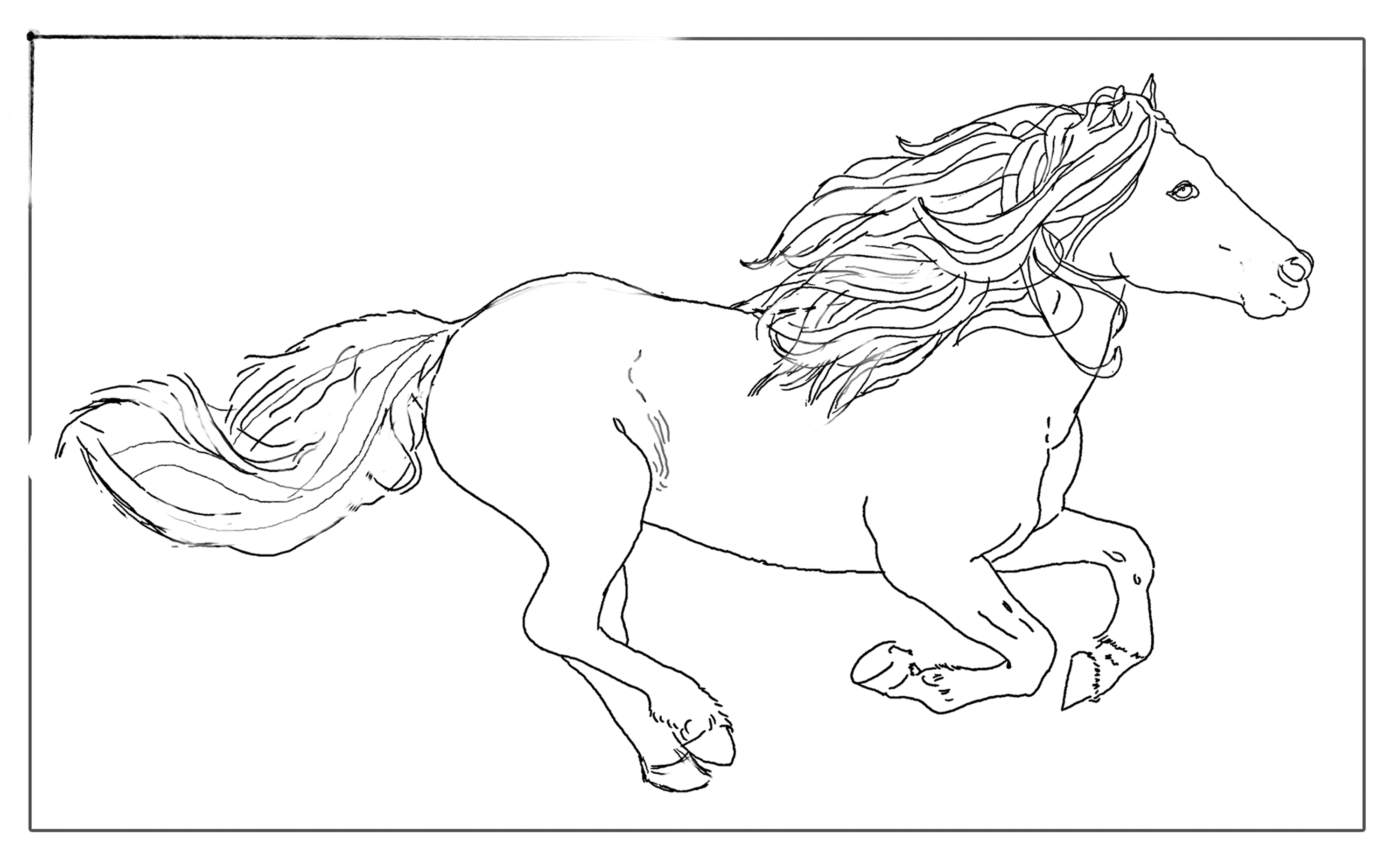 galloping horse coloring pages - photo #5