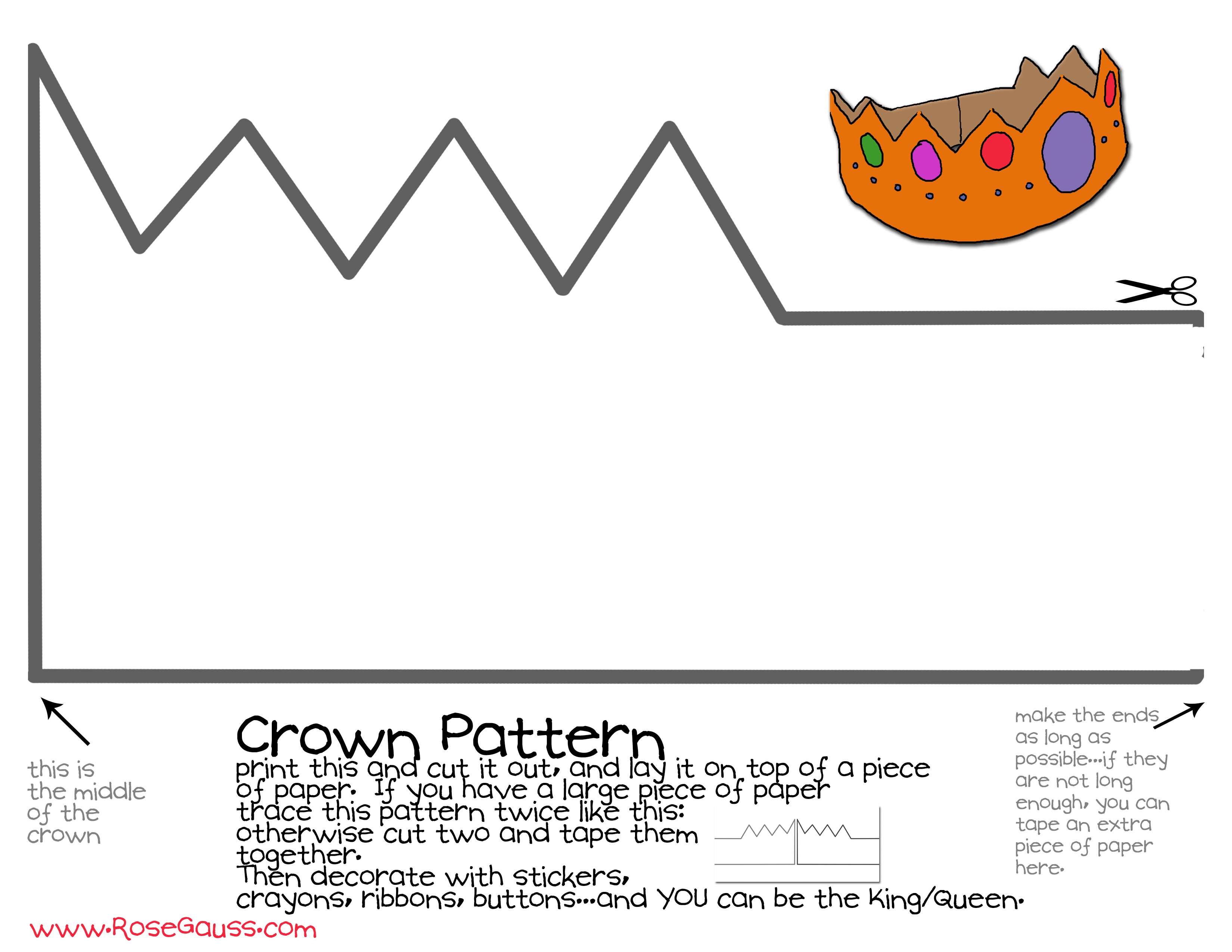 Template To Trace Of A Tiara